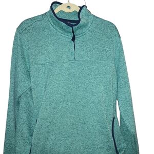 Eddie Bauer Teal Quarter-Zip Pullover